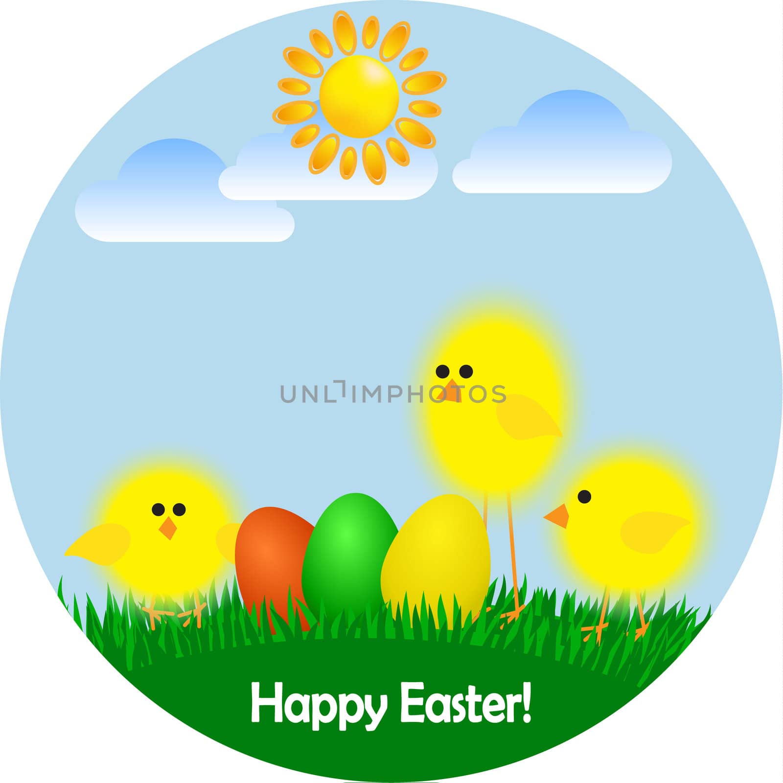 greeting card with a happy Easter by rodakm