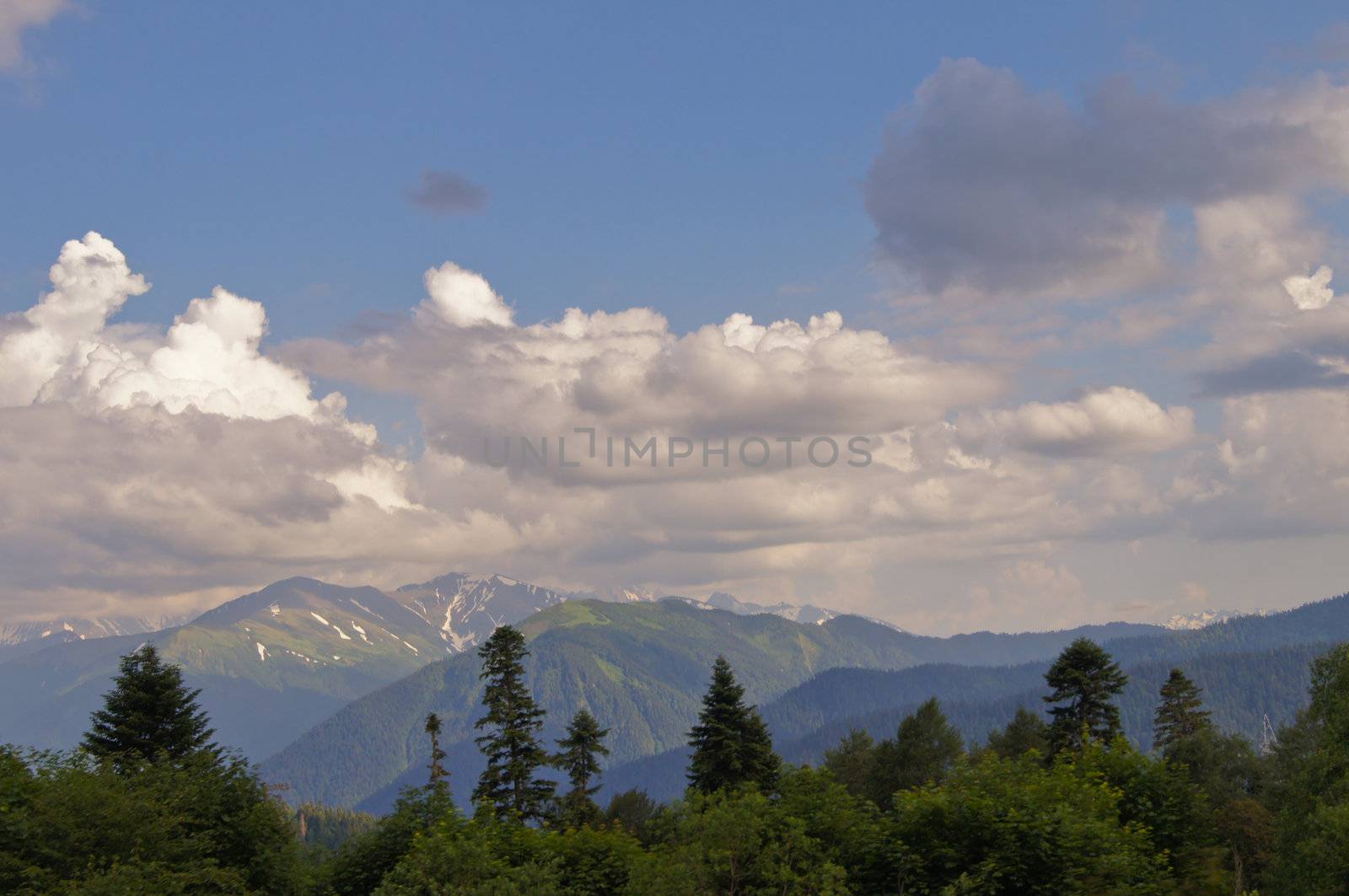 Majestic mountain landscapes of the Caucasian reserve