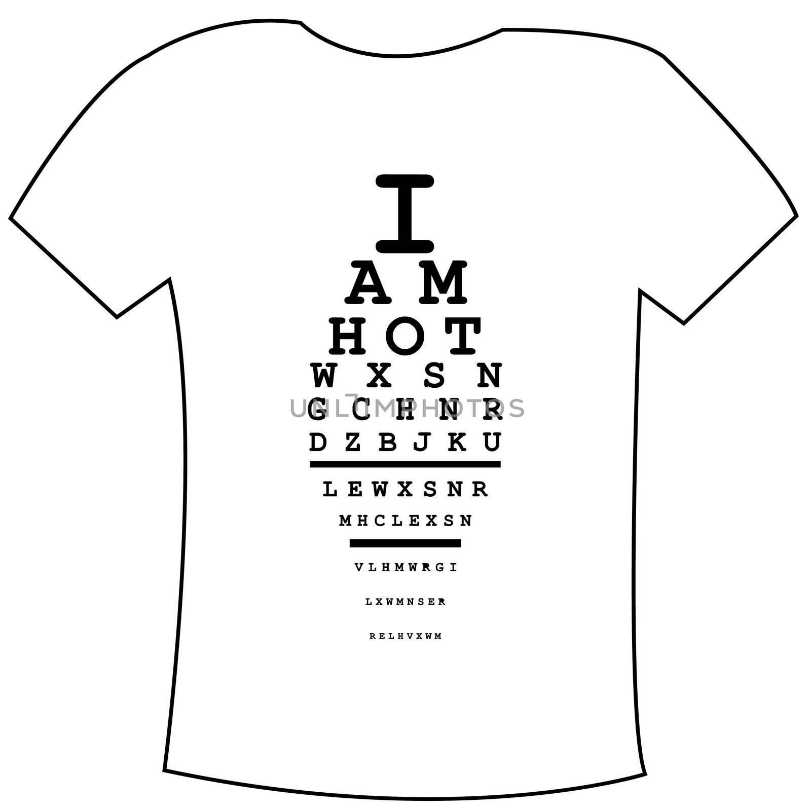 T-shirts template with I am hot message by hibrida13