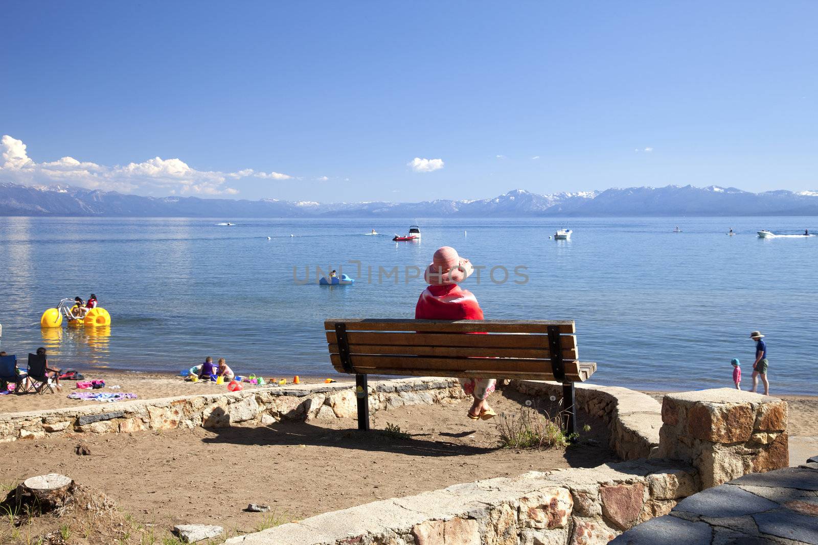 Looking out on the lake, Lake Tahoe CA. by Rigucci