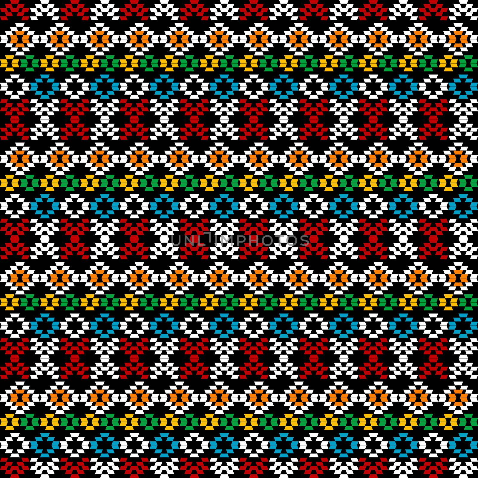 Ethnic carpet, seamless background with geometric shapes