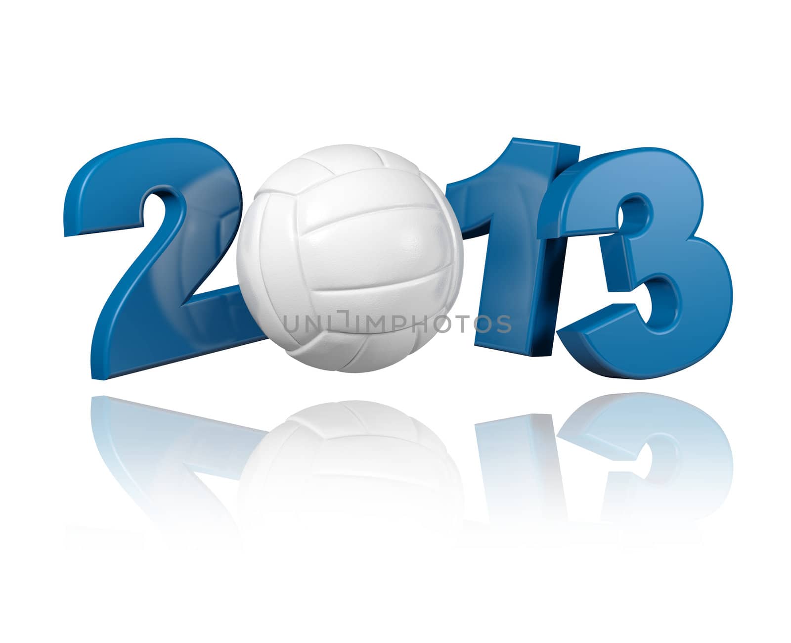 Volleyball 2013 design with a White Background