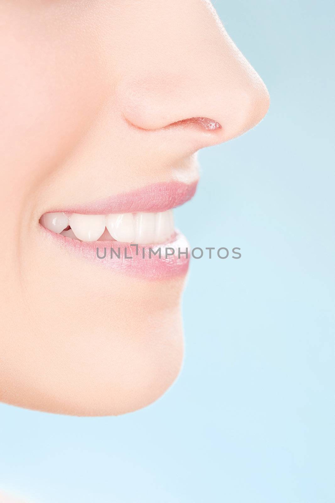 Part of a woman's face; Health concept