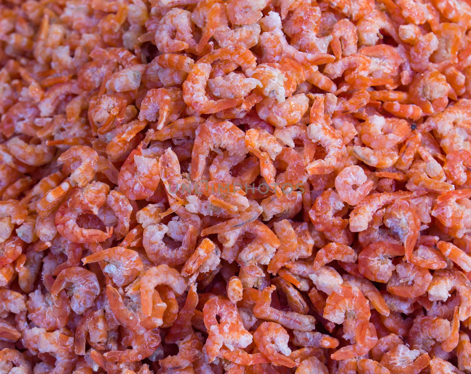 Dried shrimp for cooking in the market