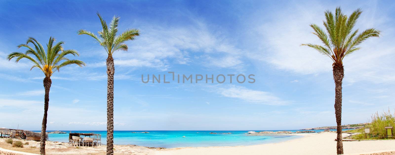 Els Pujols formentera beach with turquoise water by lunamarina