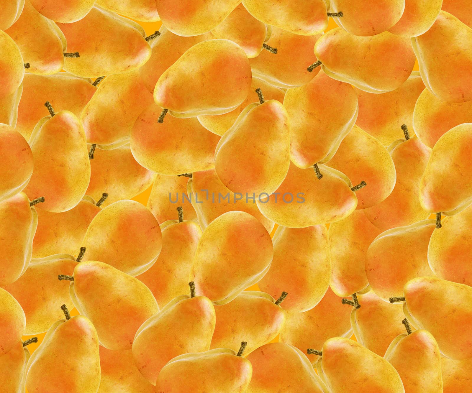 seamless background of Ripe yellow pears.