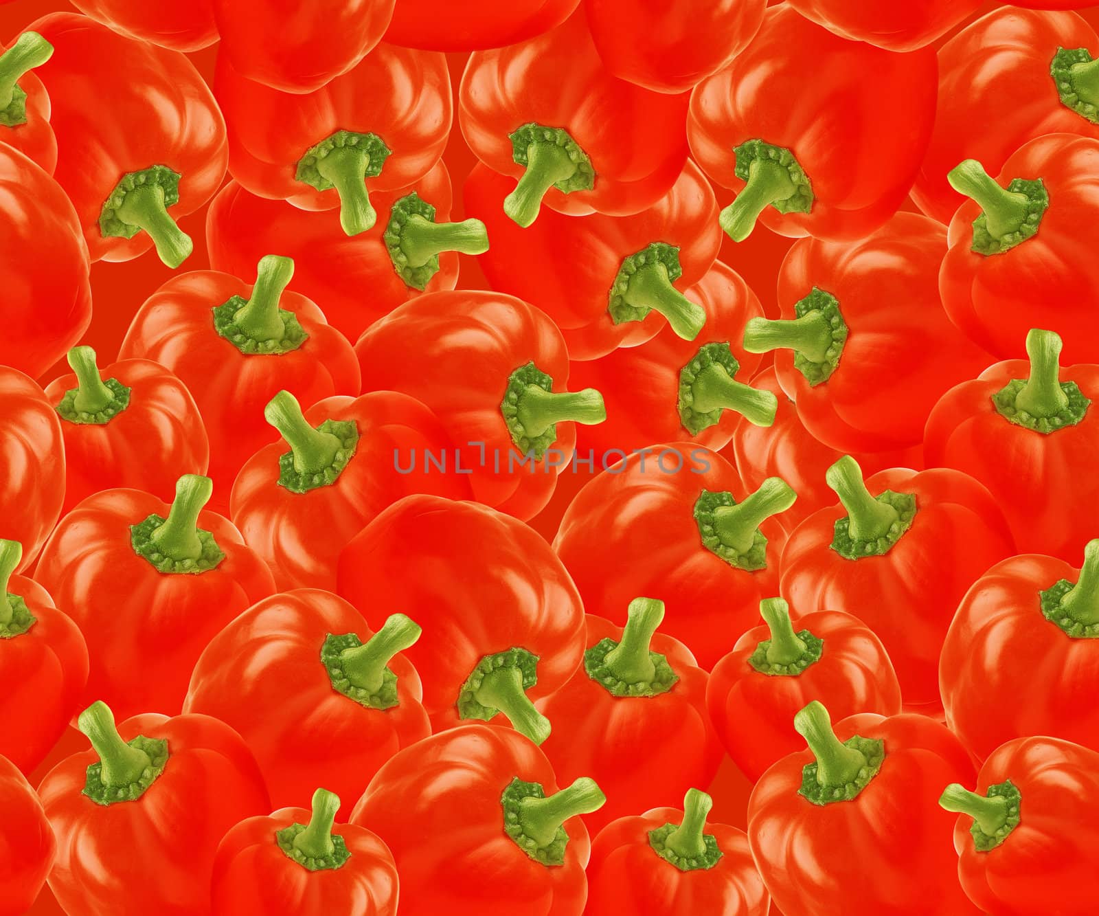 Seamless Background of Fresh red bell pepper