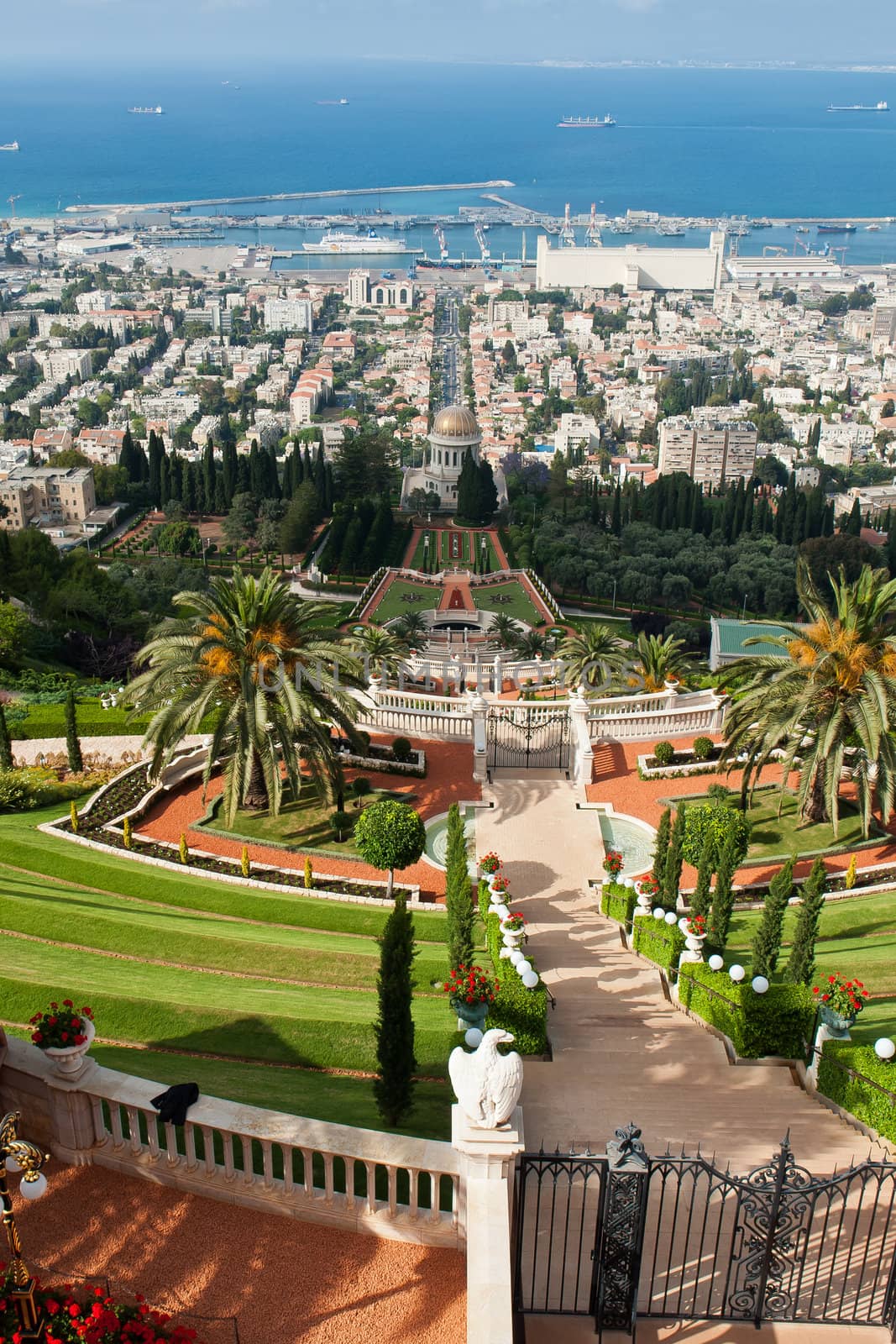 The Bahai Gardens in Haifa Israel by Ronyzmbow