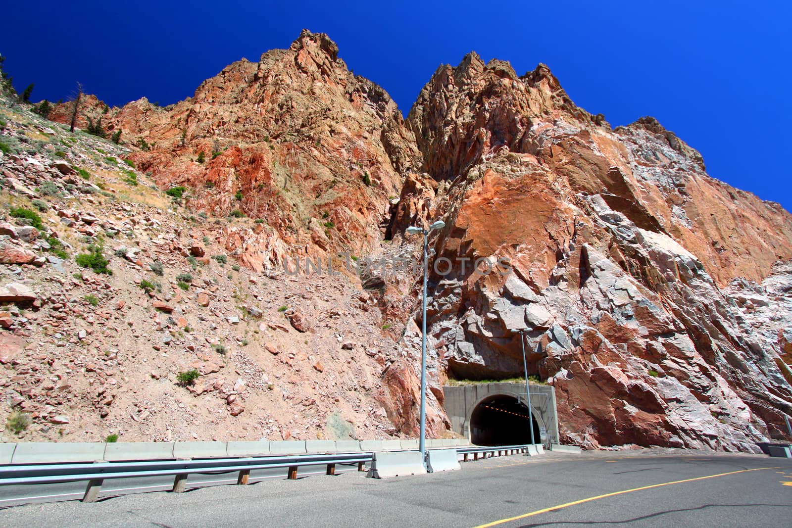 Roadway tunnel adjacent to the Buffalo Bill Dam in western Wyoming.