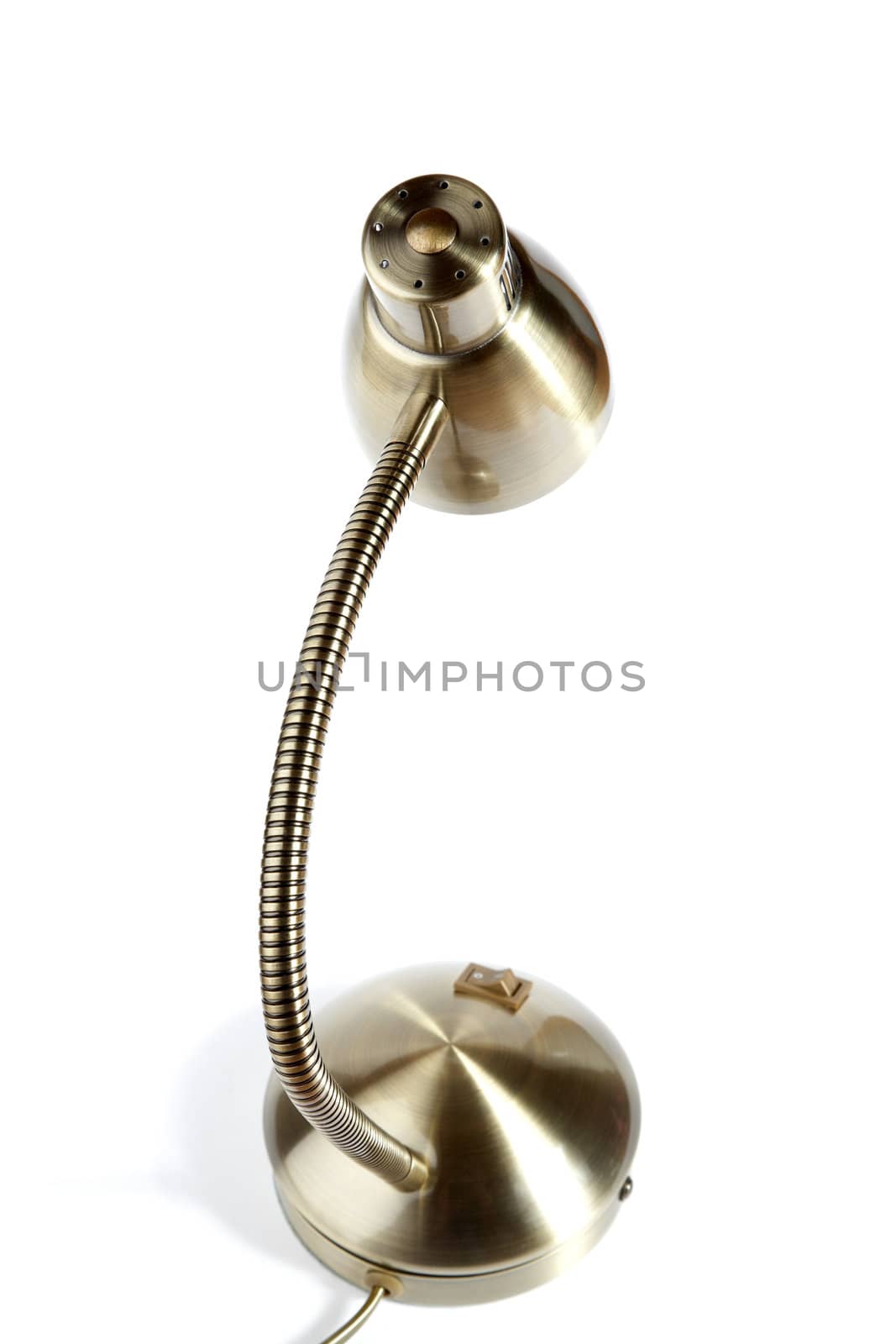 Metallic desk lamp,isolated object on white background