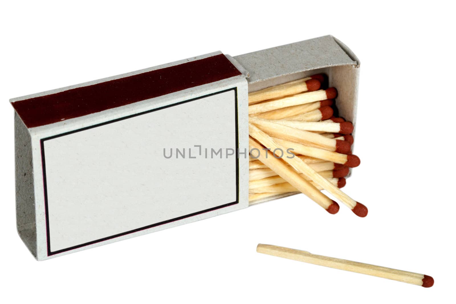 Box of matches, isolated  on a white background