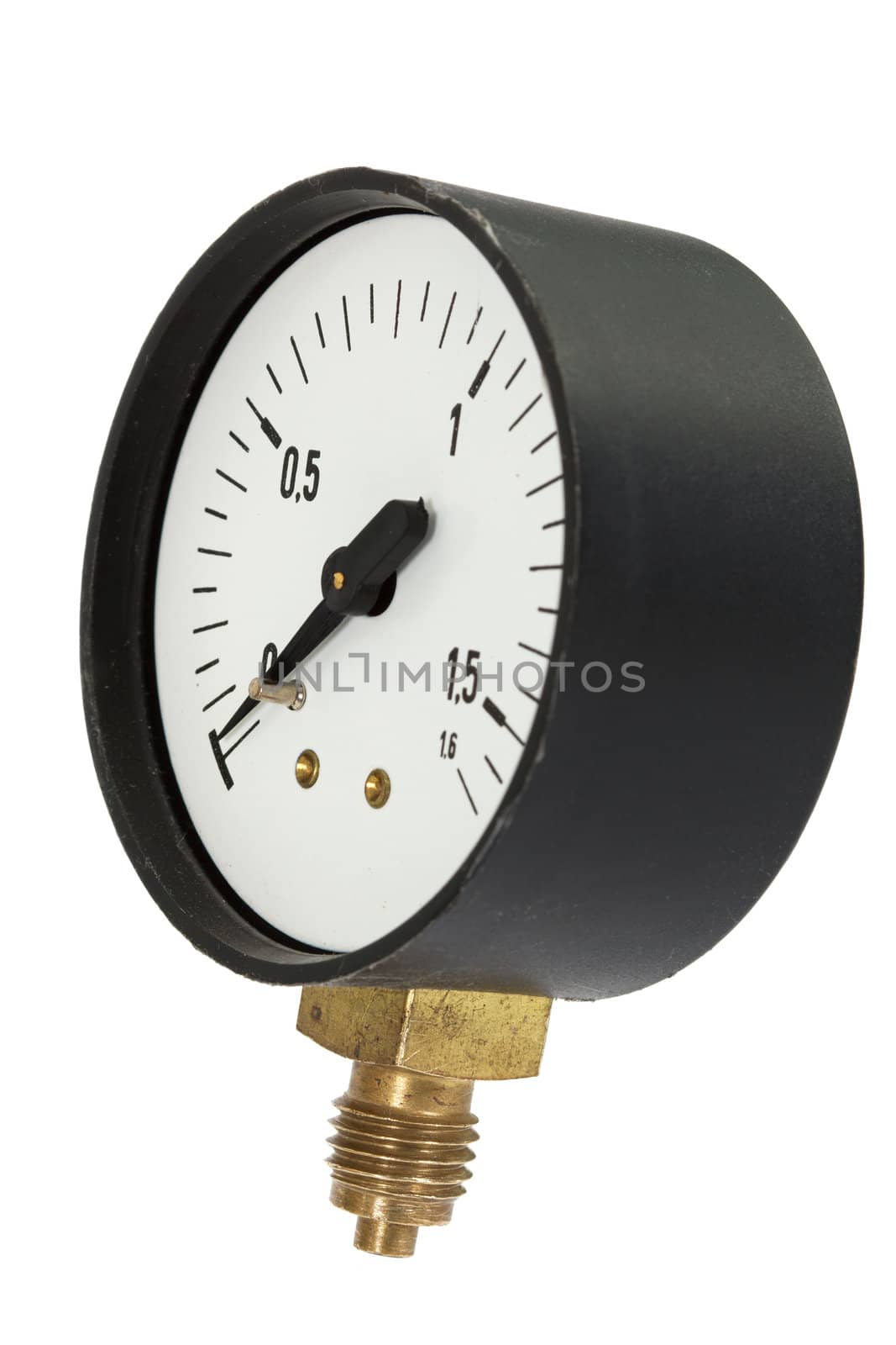 Pressure meter, isolated on white background