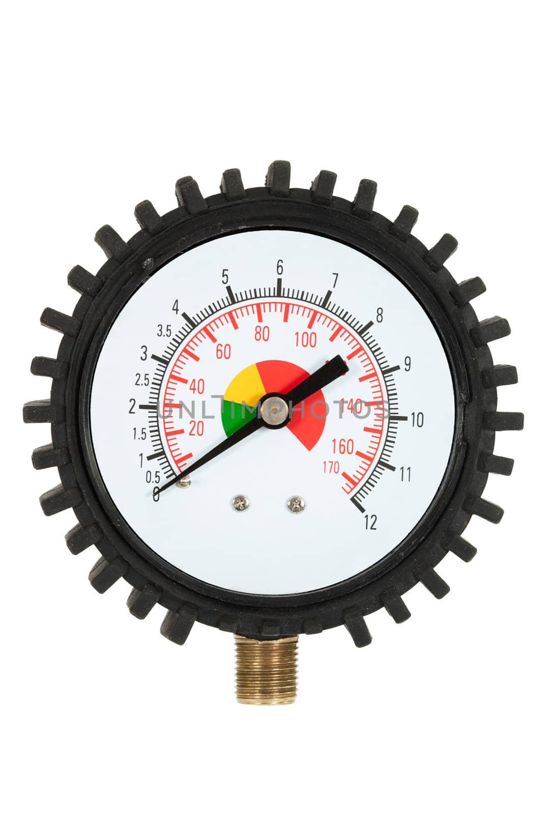Pressure meter, isolated on white background