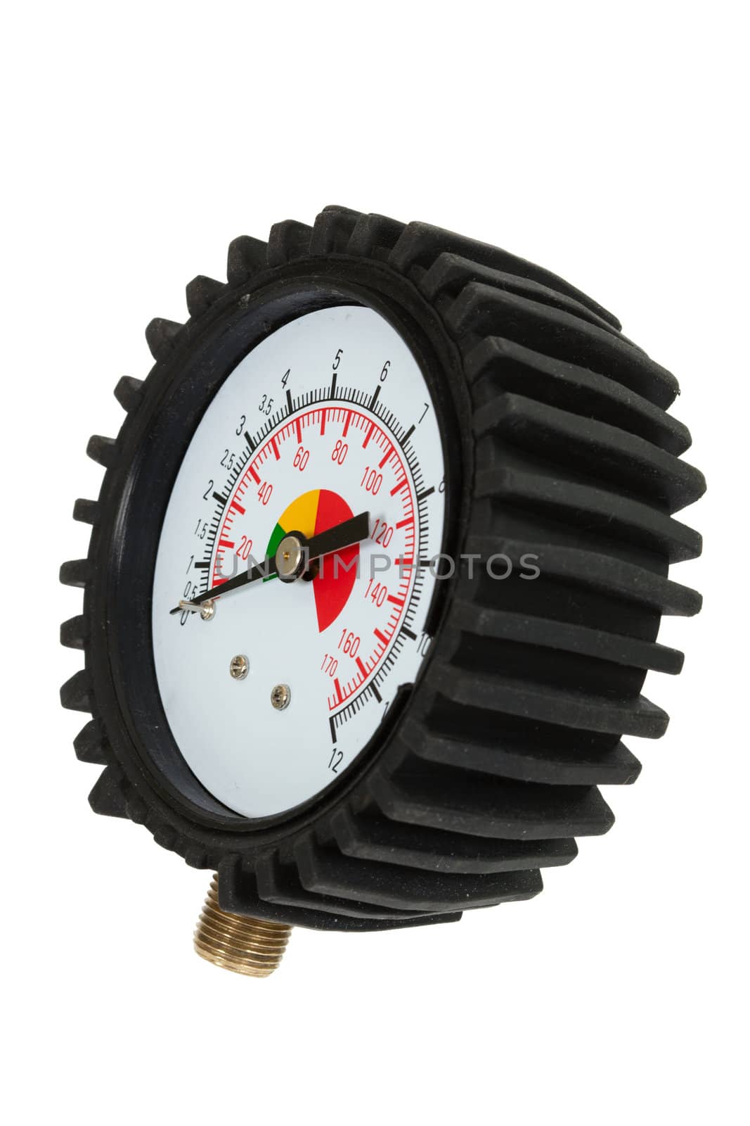 Pressure meter, isolated on white background