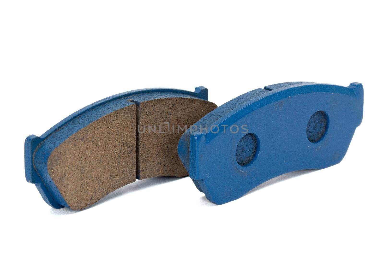 New brake pads disk brake, isolated on a white background