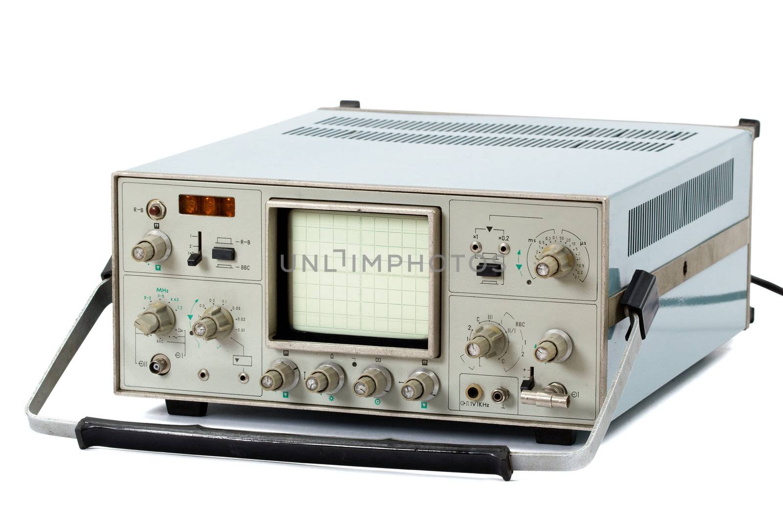 Oscilloscope, isolated on a white background