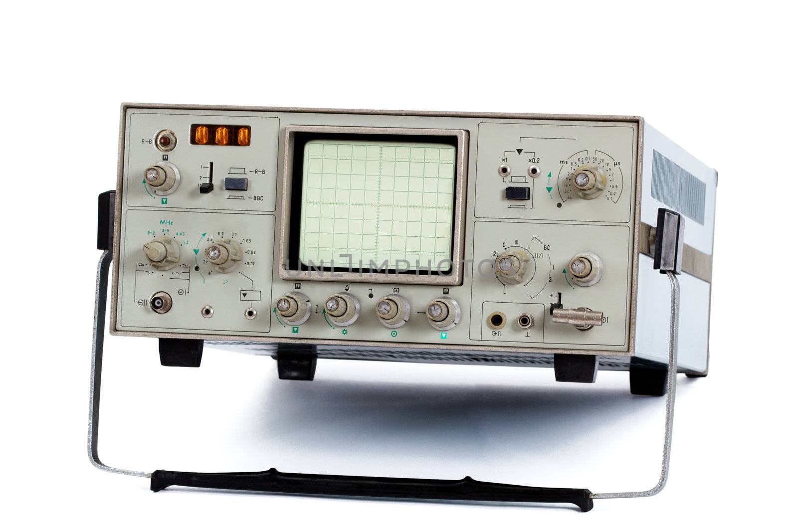 Oscilloscope, isolated on a white background
