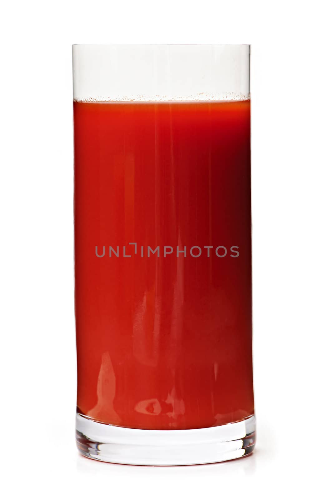 Tomato juice in glass by elenathewise