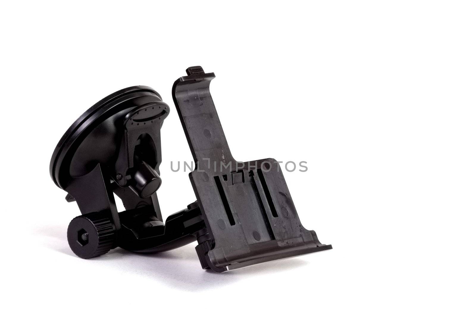 Holder for GPS navigation on white background