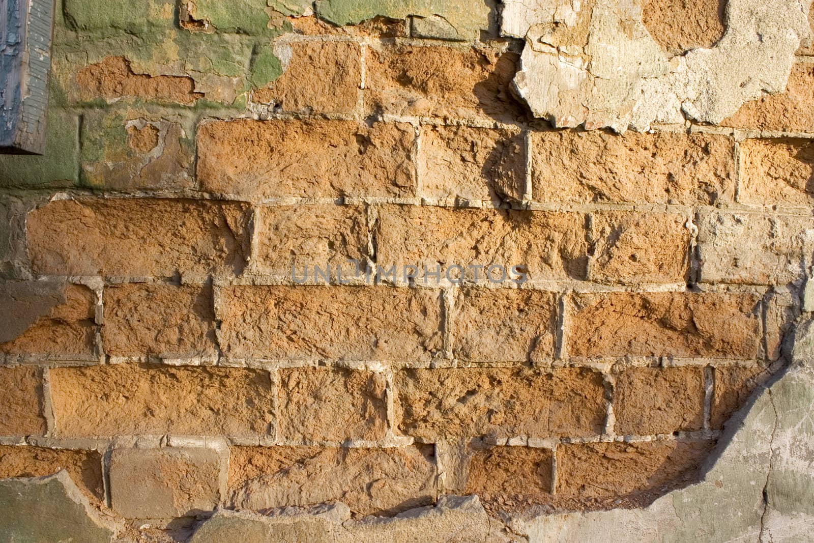 Old wall from a red brick.