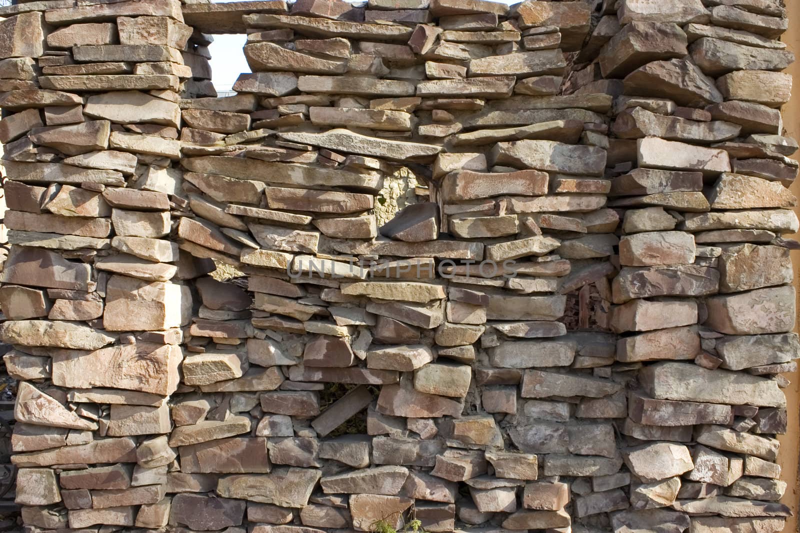 Wall from a natural stone.