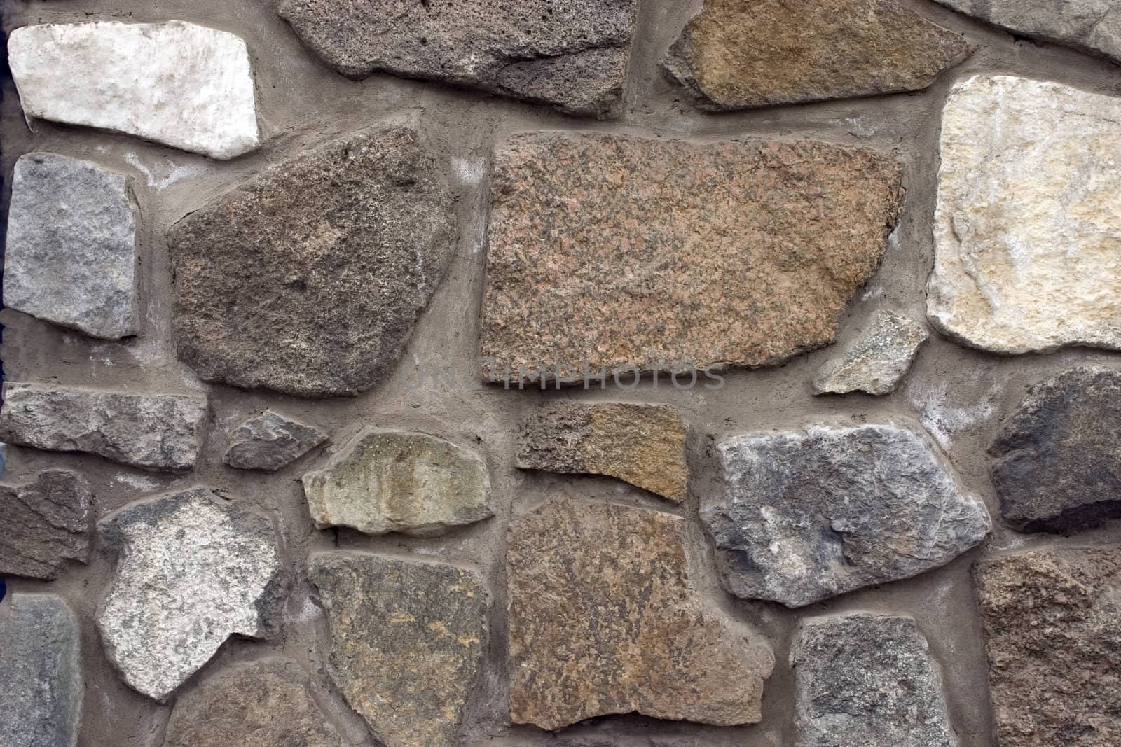 Wall from a natural stone.