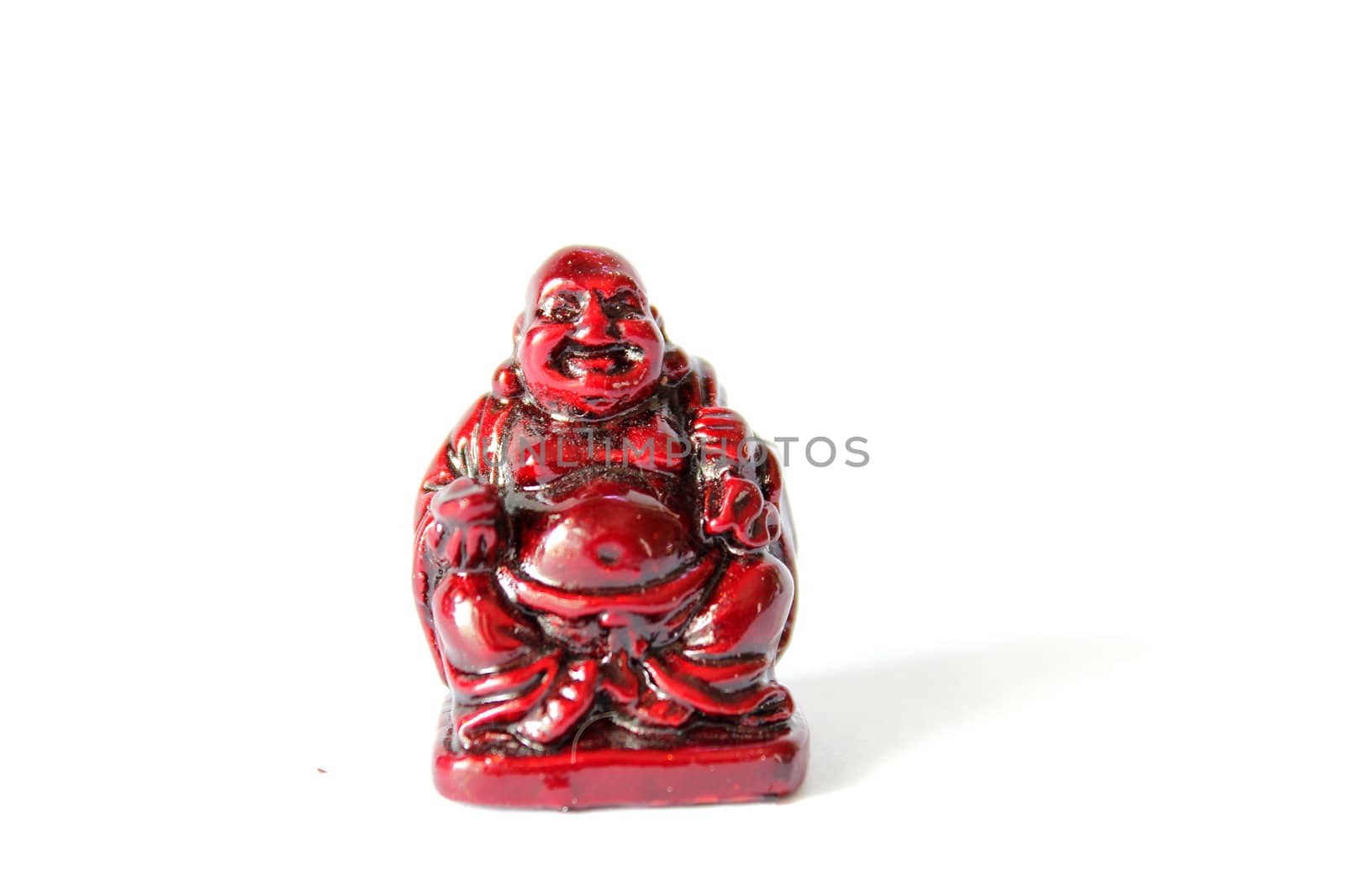 Isolated wooden Buddha statue