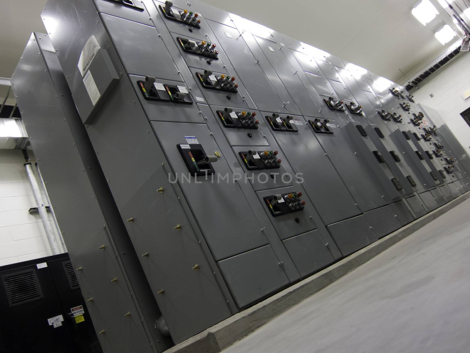 electrical panel in electrical room by kjcimagery