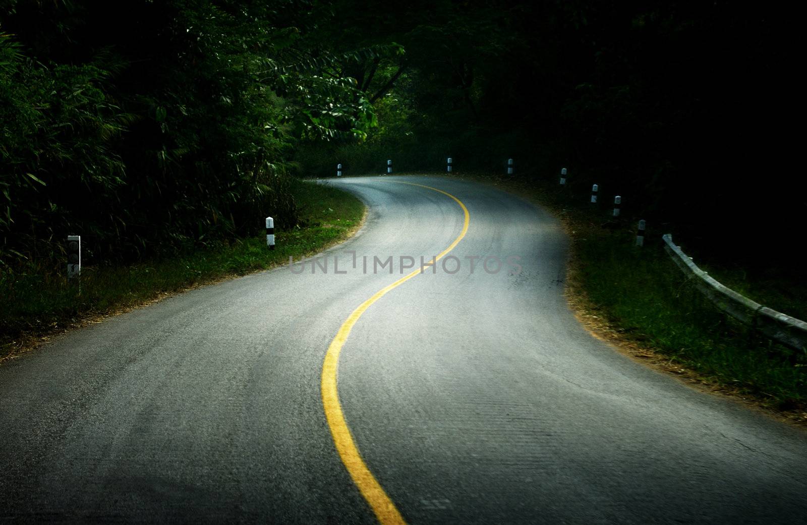 Winding road in Thailand