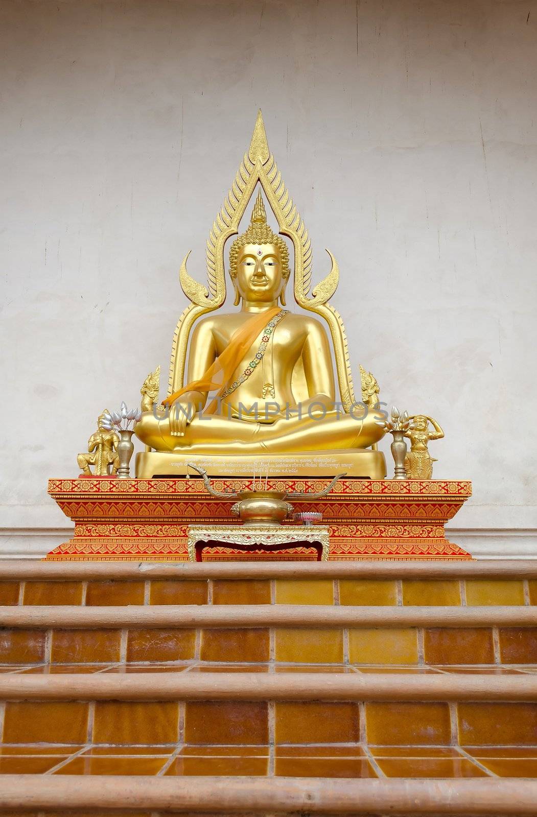 Buddha sculpture at Chiangmai Temple Thailand by Falara