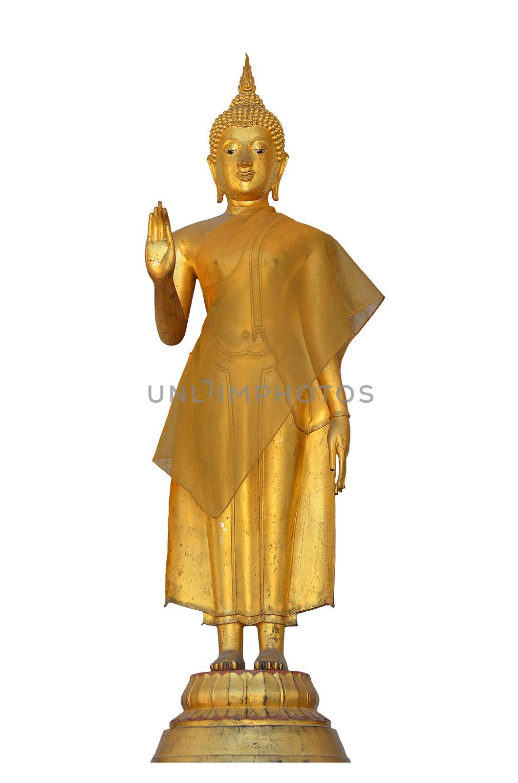 Buddha sculpture at Bangkok Temple Thailand by Falara