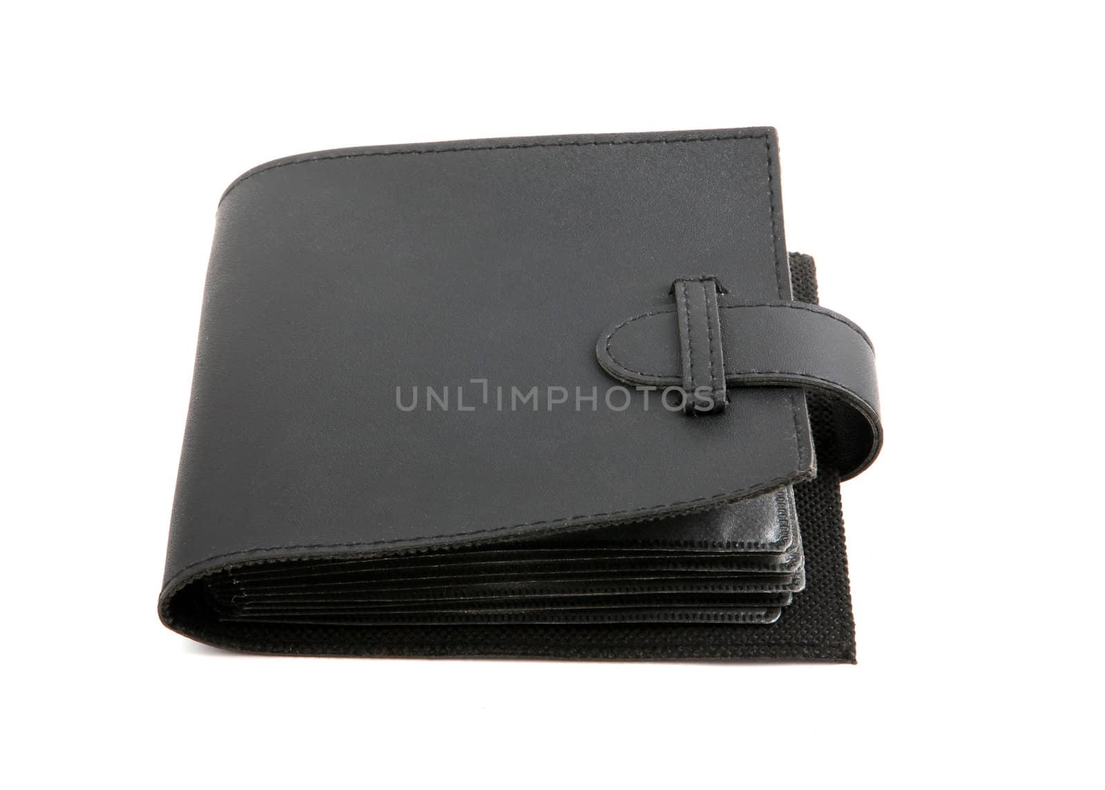 black purse isolated on the white background