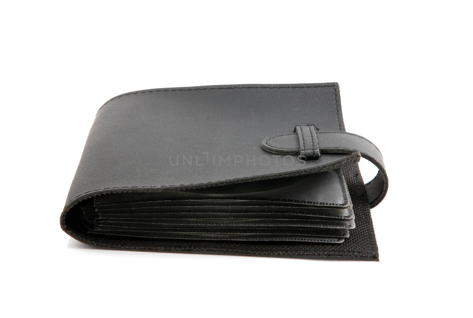 black purse isolated on the white background