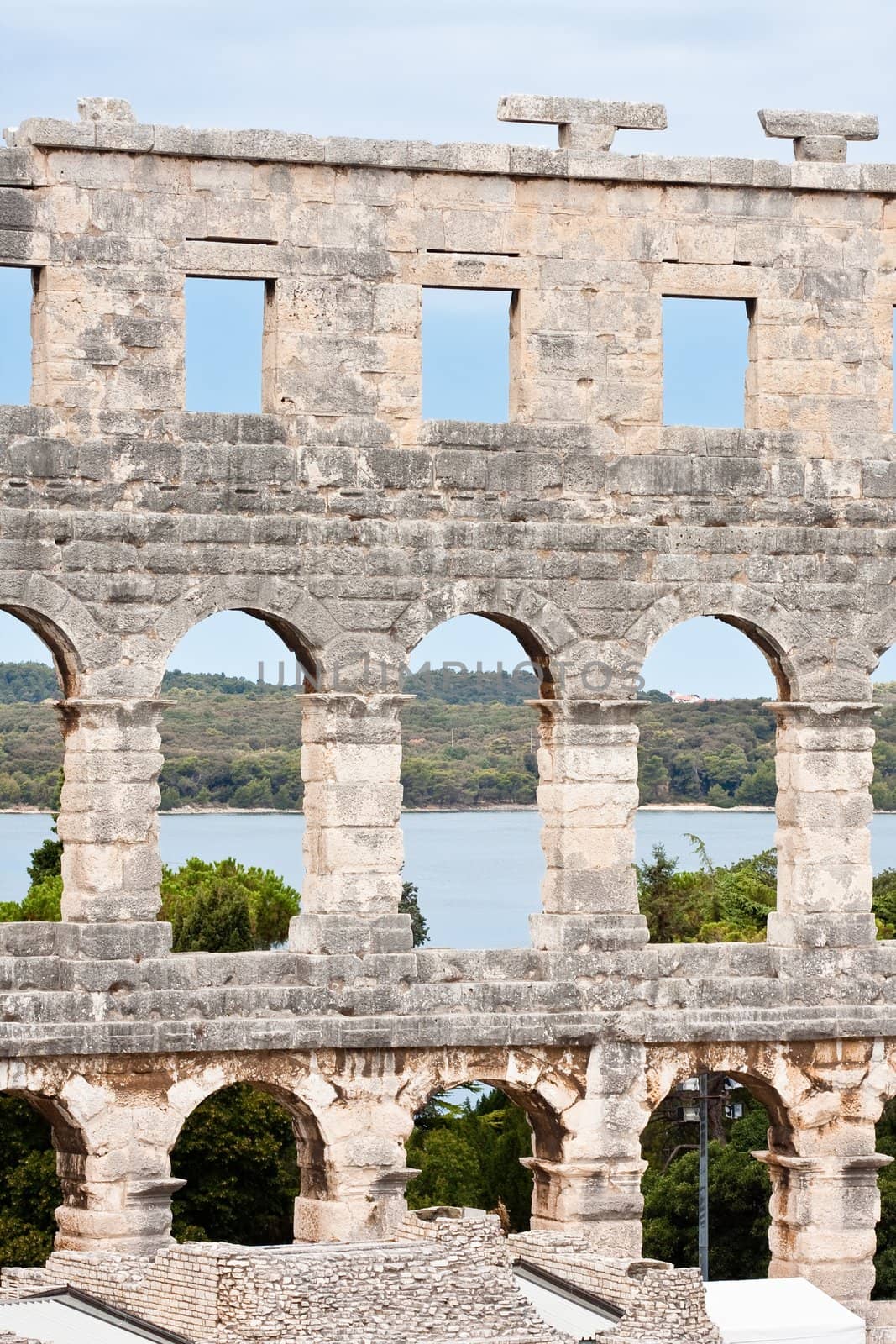 Roman amphitheater in Pula, Croatia