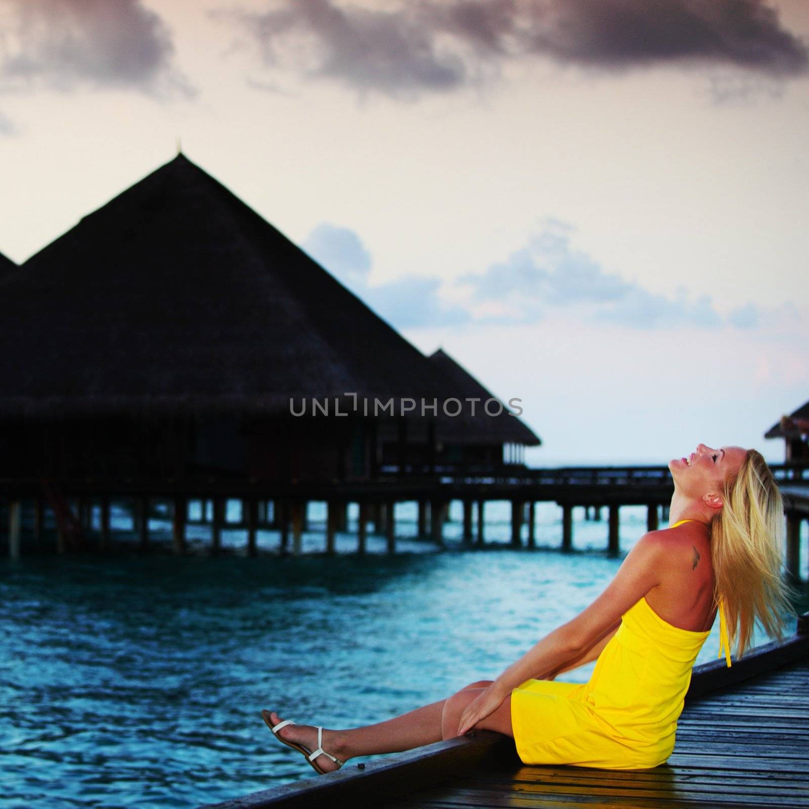 woman on tropical beach by Yellowj