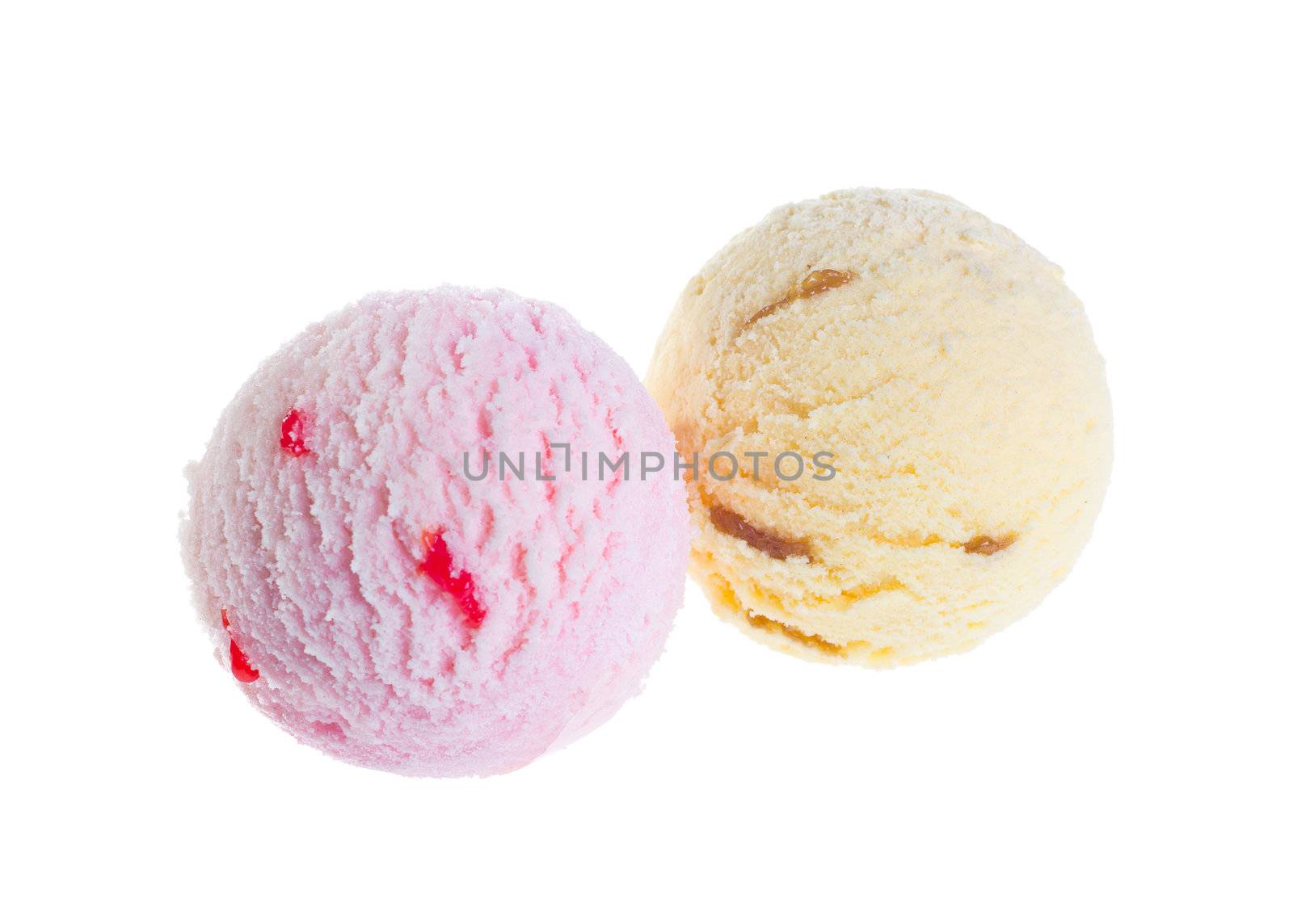 Ice cream isolated on white background