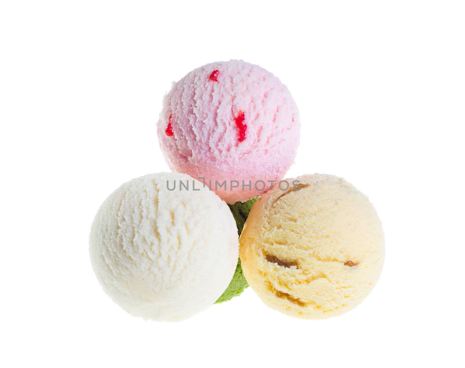 Ice cream isolated on white background