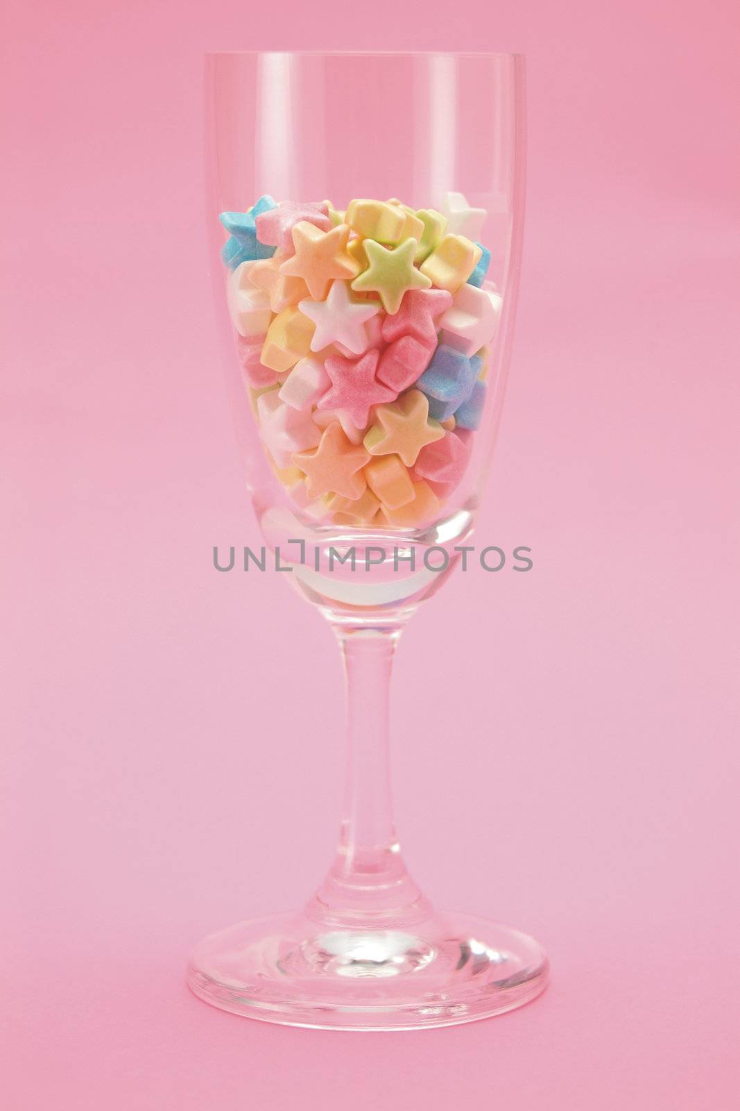 star candy in glass