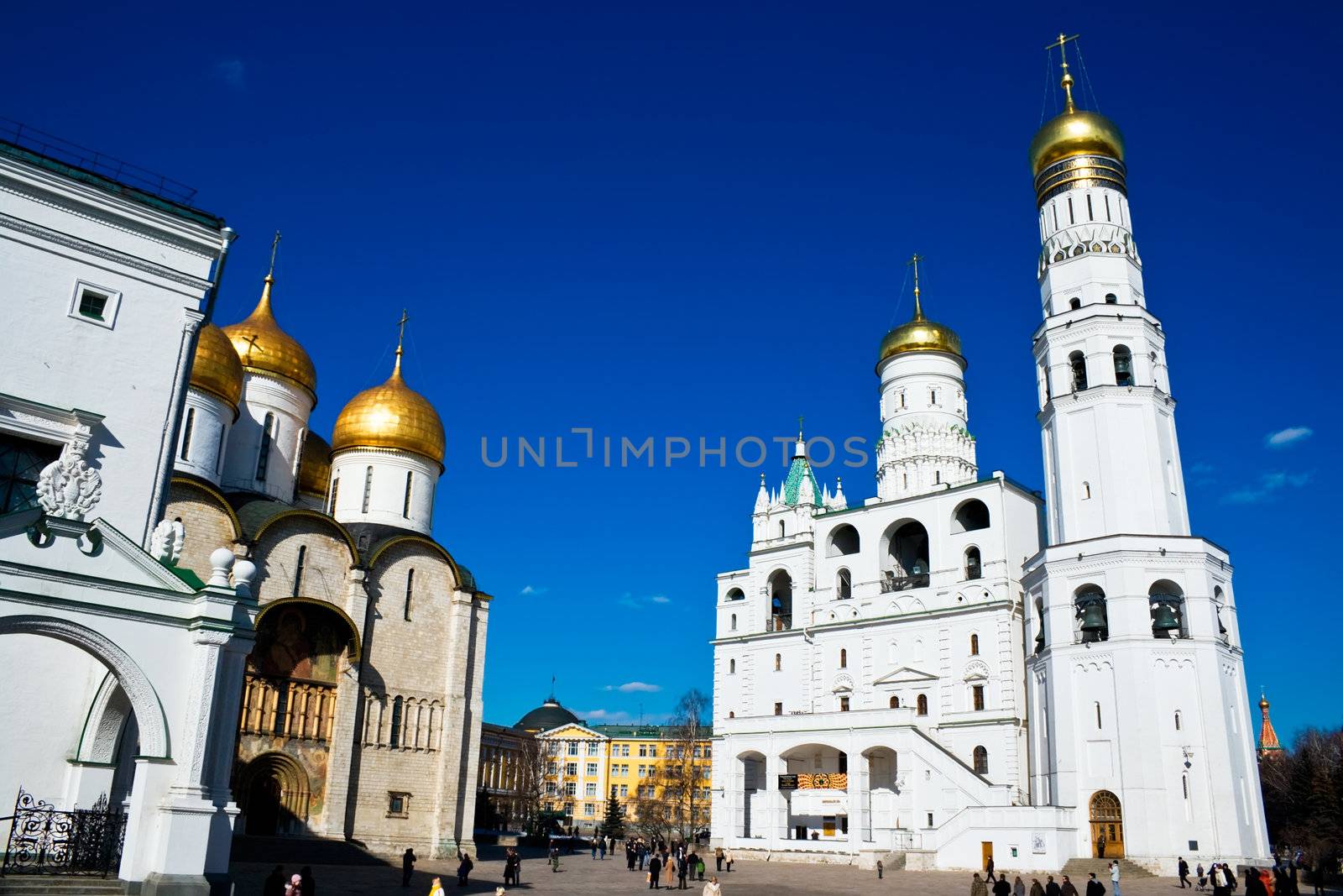 Dormition Cathedral and Ivan the Great bell tower in Kremlin, Moscow