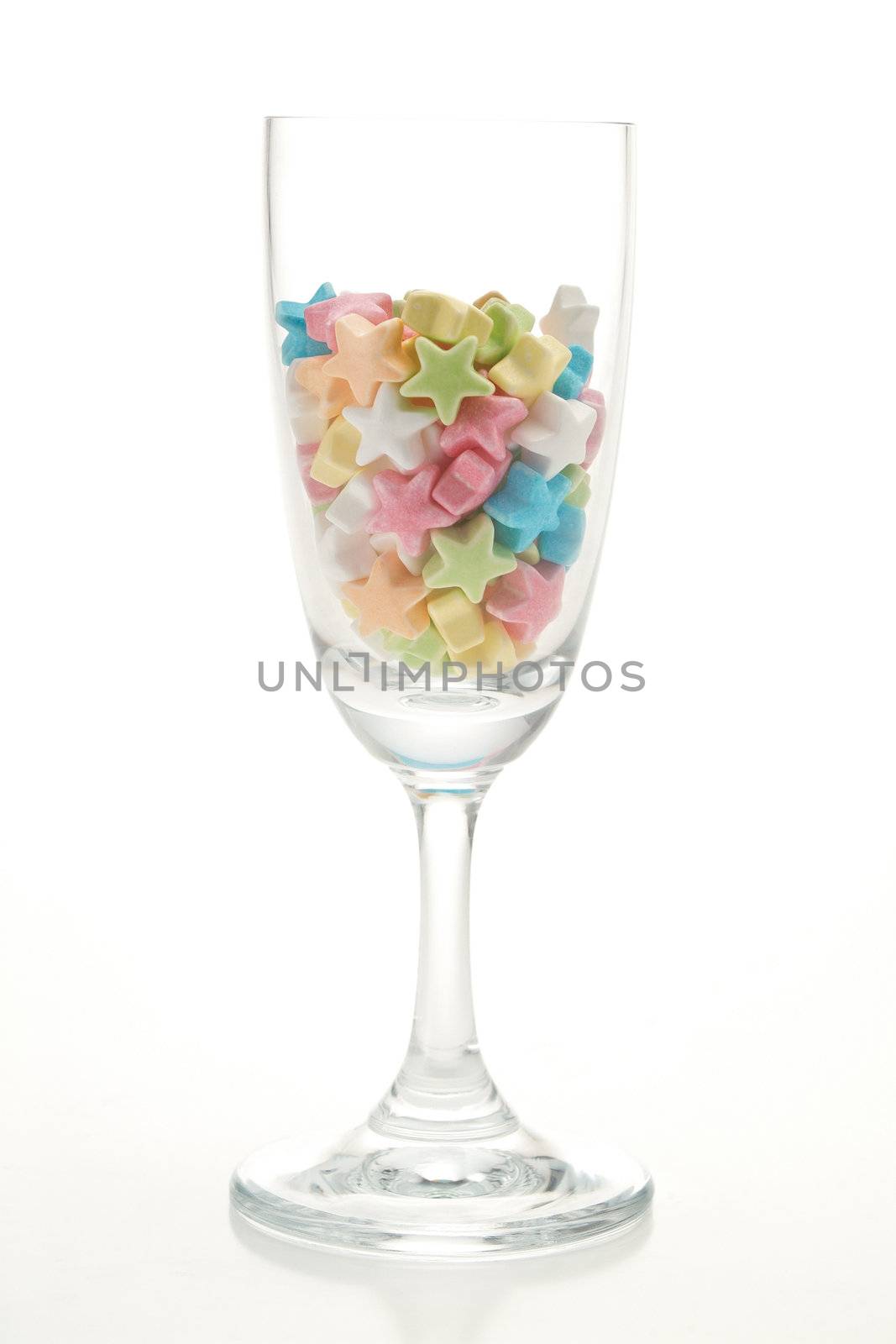 star candy in glass