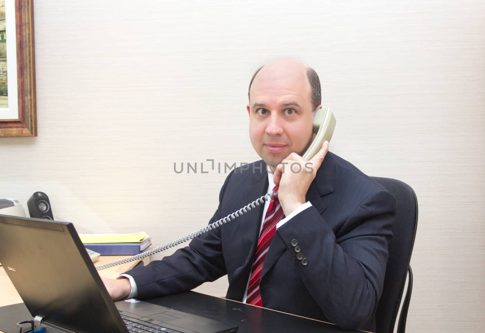 Business man on the telephone.