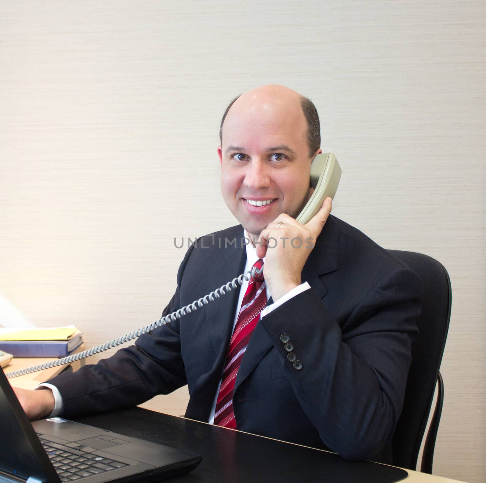 Business man on the telephone.
