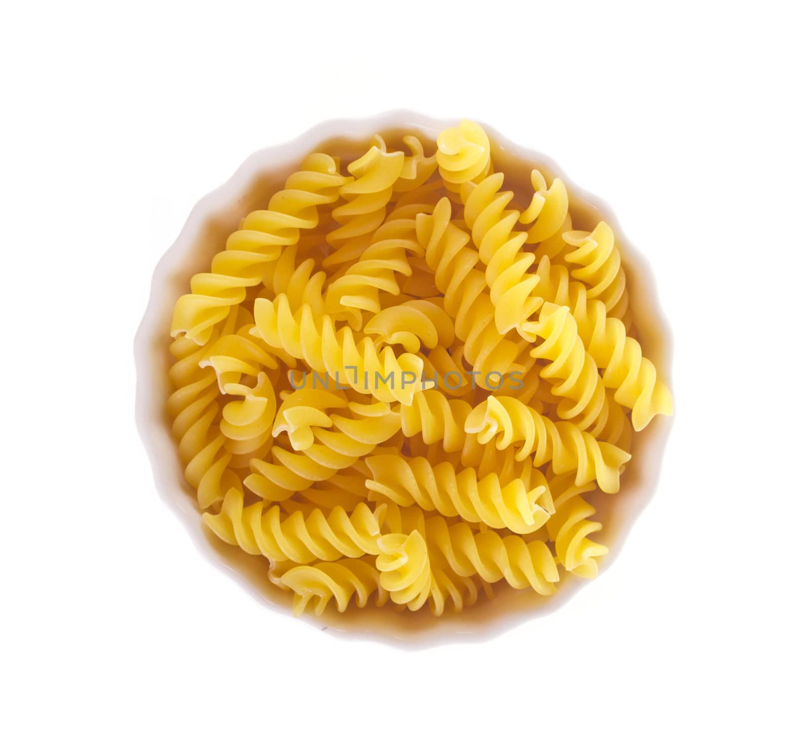 bowl of raw yellow macaroni