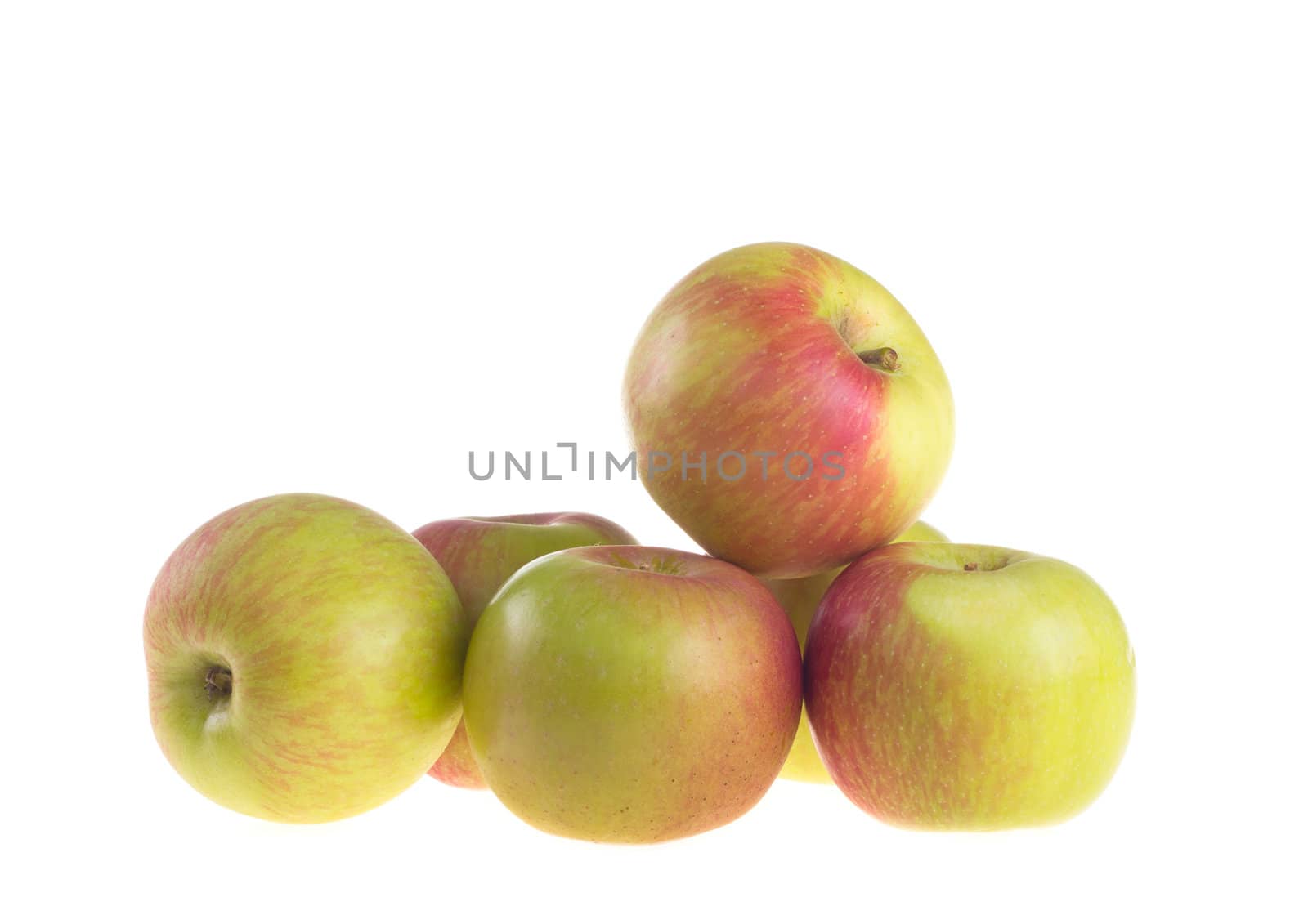 Fresh red apple on white background