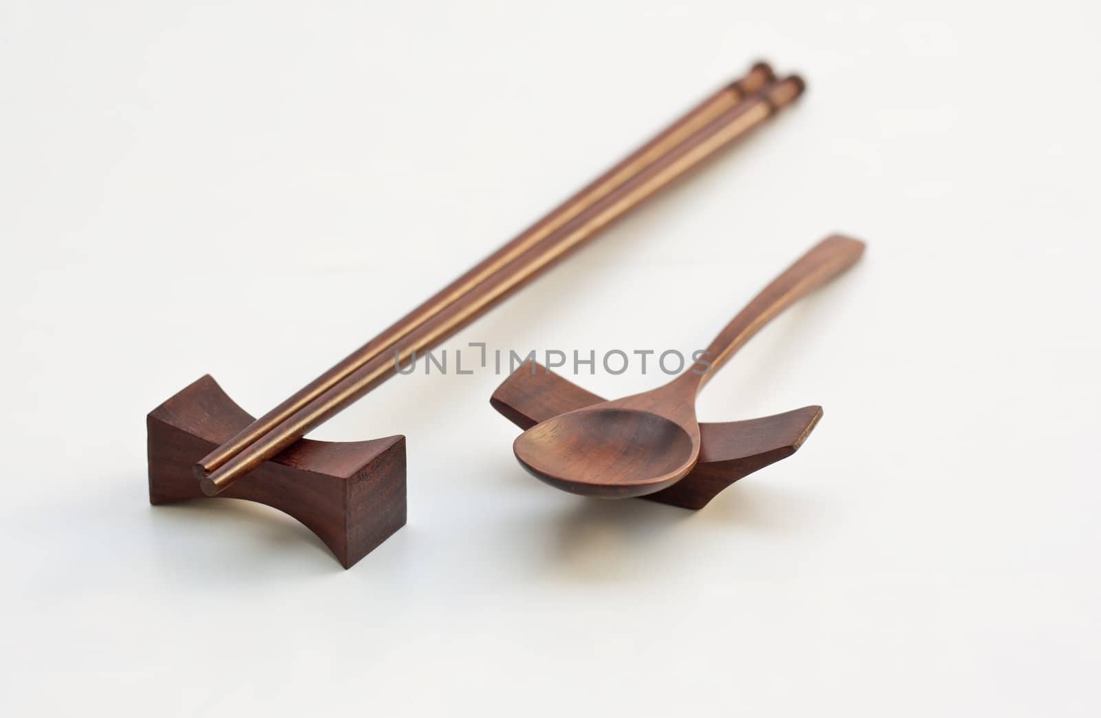 chopsticks and spoon, the equipment Use of for food.