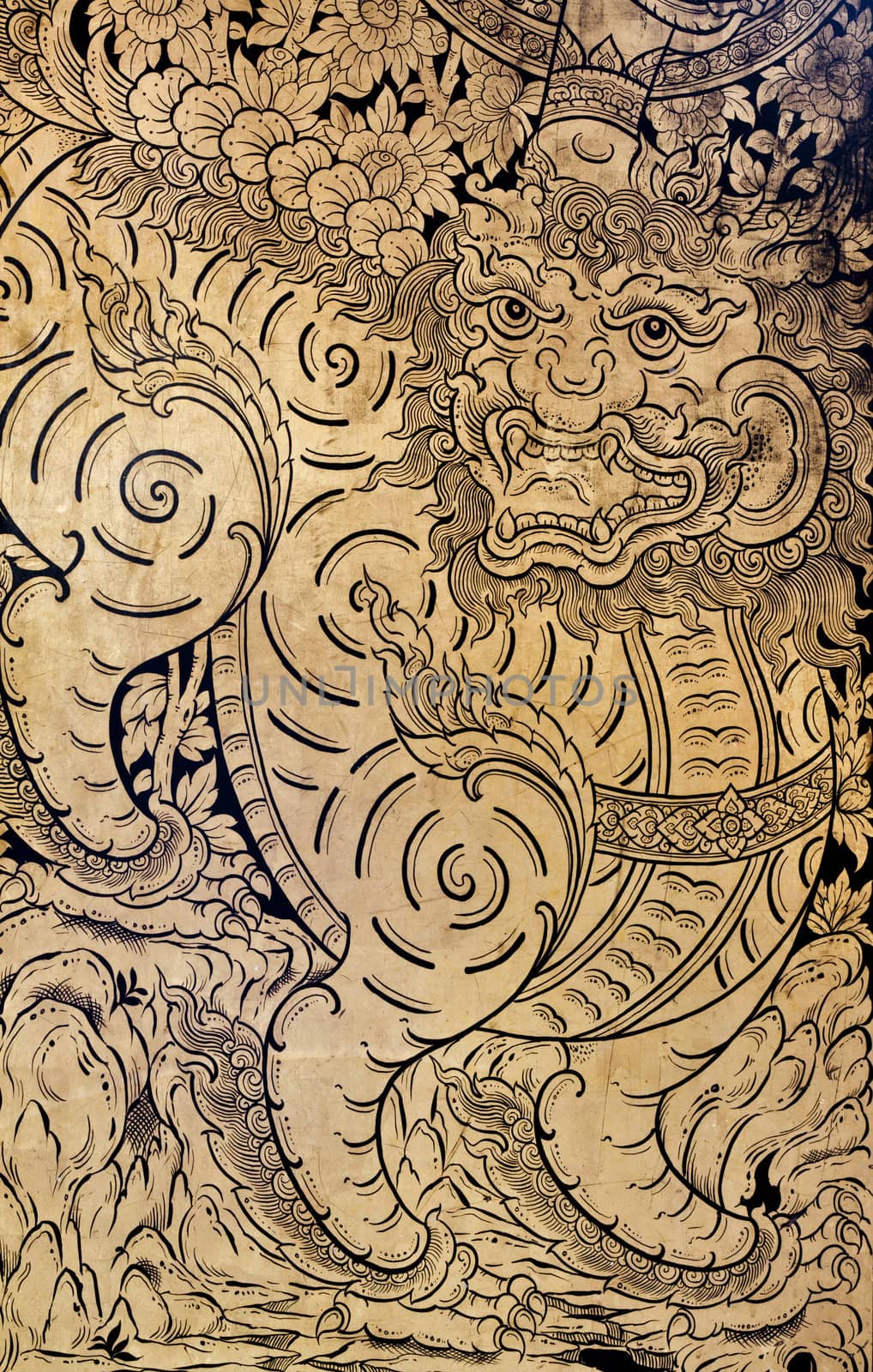 traditional thai style paint art by audfriday13