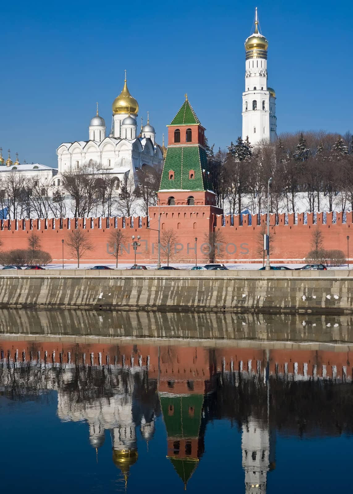 Famous Moscow Kremlin and its churches