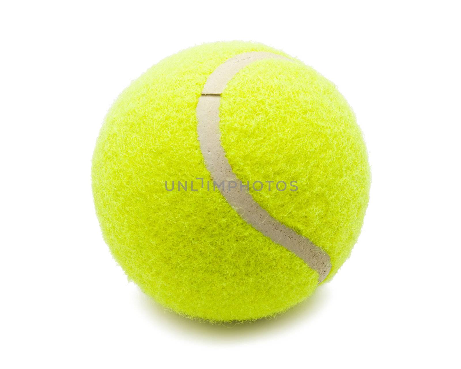 Tennis ball isolated on white background