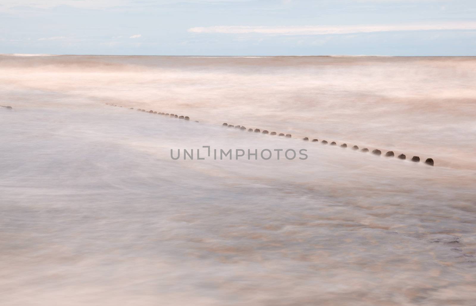 abstract photo of North sea at long exposure