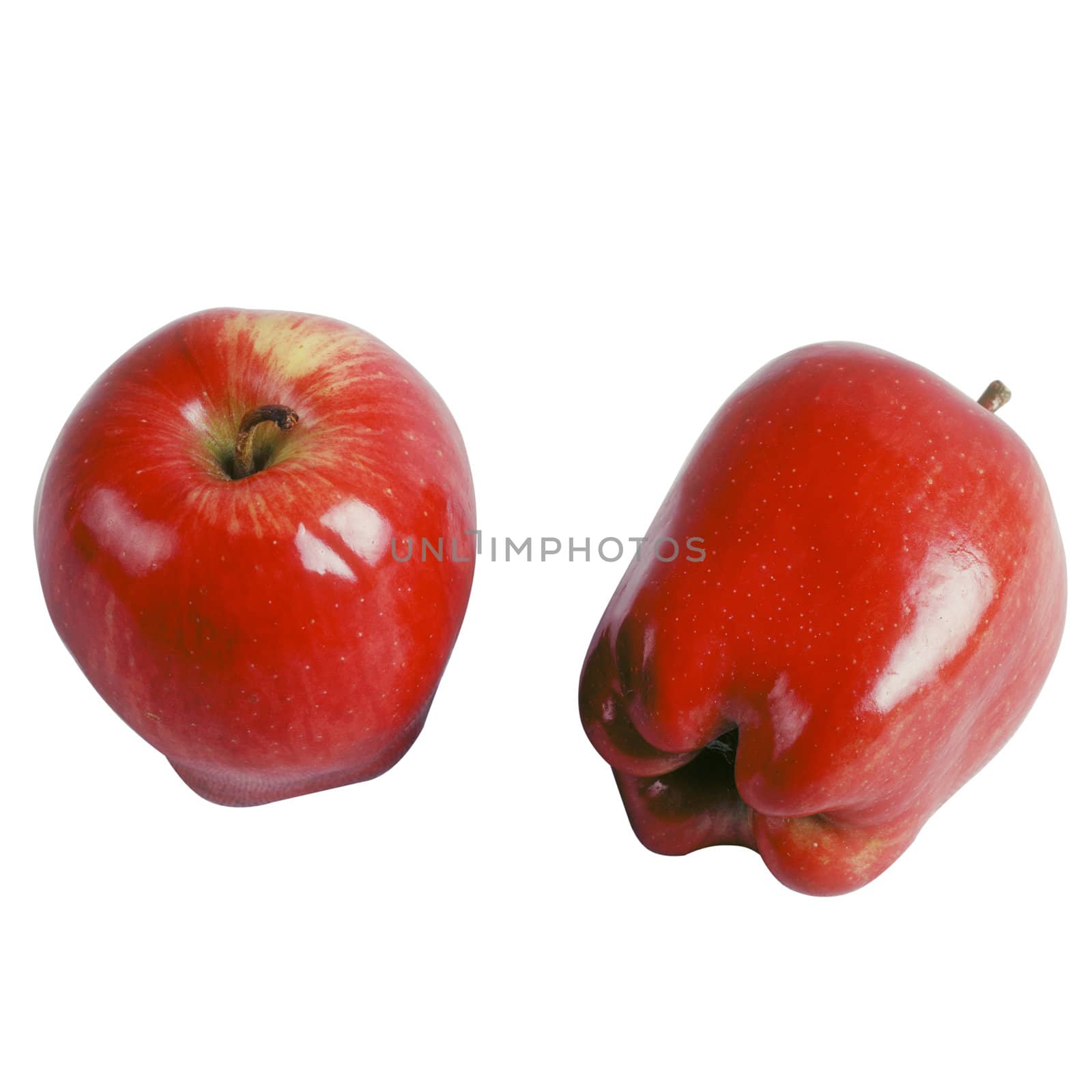 Two red apples by Baltus